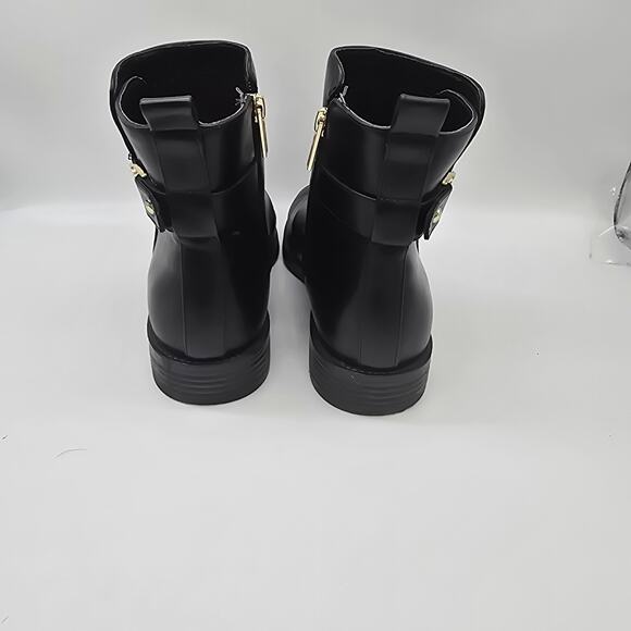 Tommy Hilfiger Side Zip Rezin2 Vegan Leather Ankle Moto Boots  Black Size 8 Logo - Picture 4 of 10